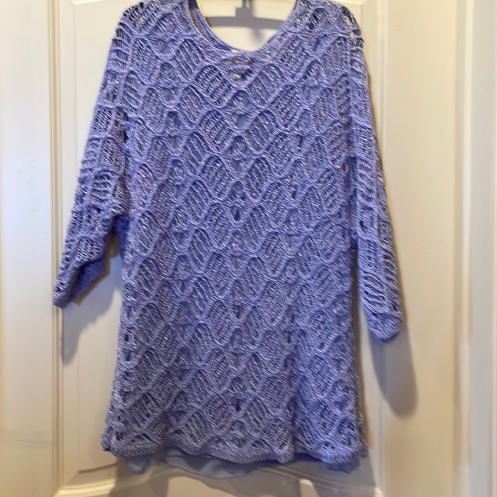 Women’s Chicos sweater in a beautiful lavender color with a slight shine
